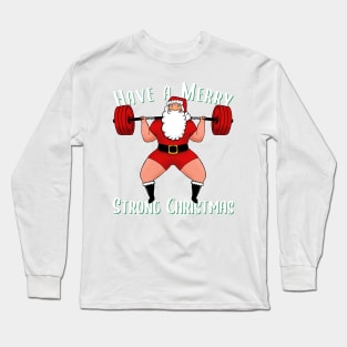 Squat Santa Training Squats with Santa for Lifting lovers Gym design Long Sleeve T-Shirt